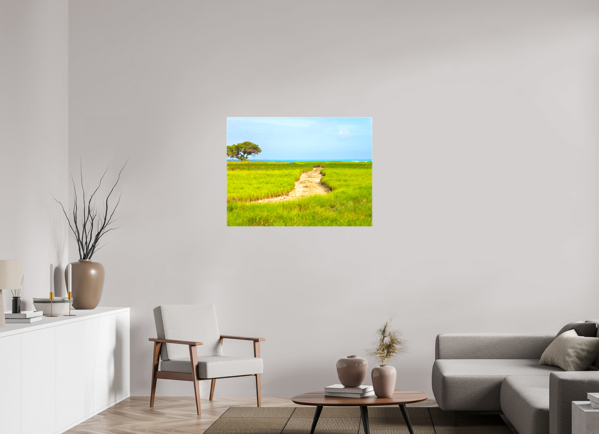 100 x 75 cm, High Quality Glossy Canvas on stretcher frame El camino hacia el azul | VZL11002