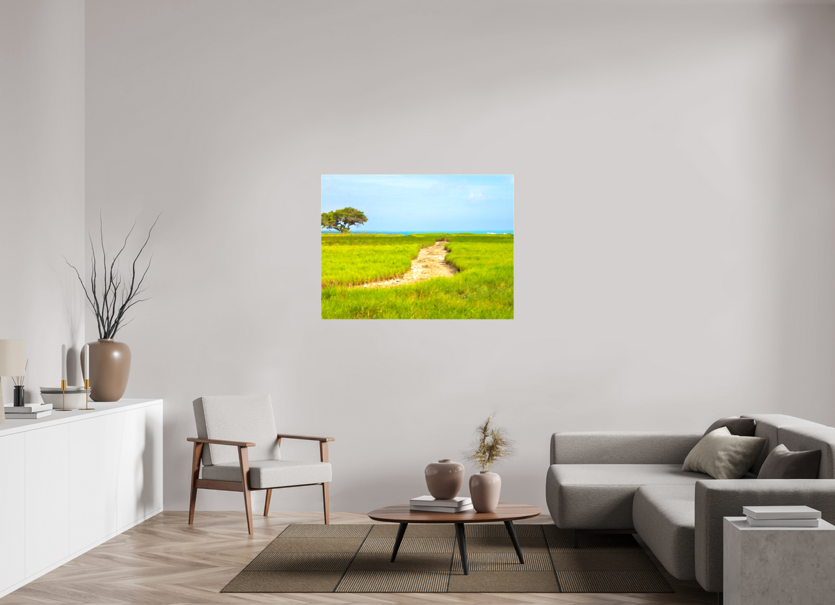 120 x 90 cm, High Quality Glossy Canvas on stretcher frame El camino hacia el azul | VZL11002