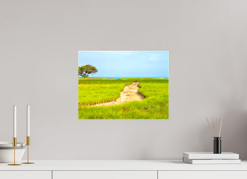 40 x 30 cm, High Quality Glossy Canvas on stretcher frame El camino hacia el azul | VZL11002
