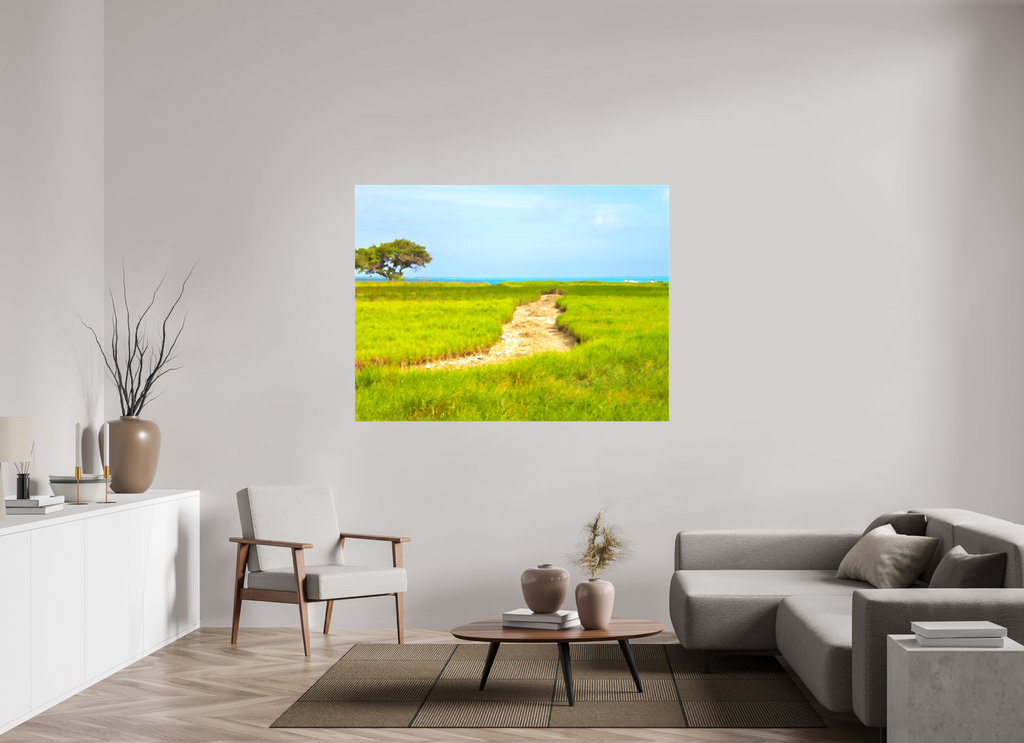 160 x 120 cm, High Quality Glossy Canvas on stretcher frame El camino hacia el azul | VZL11002
